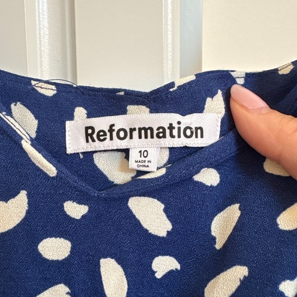 NWT Reformation Crimini Blue Slit Dress - Picture 3 of 4